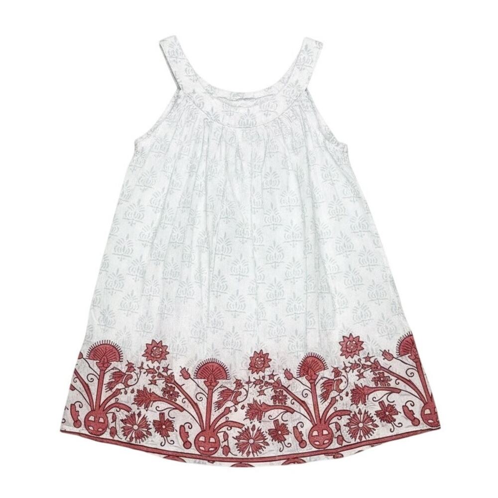 Roberta Roller Rabbit Red & Blue Floral Dress Girls Size 4